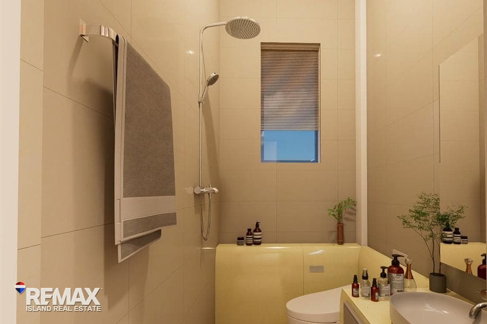 Townhouse bathroom with bathtub, artist’s impression